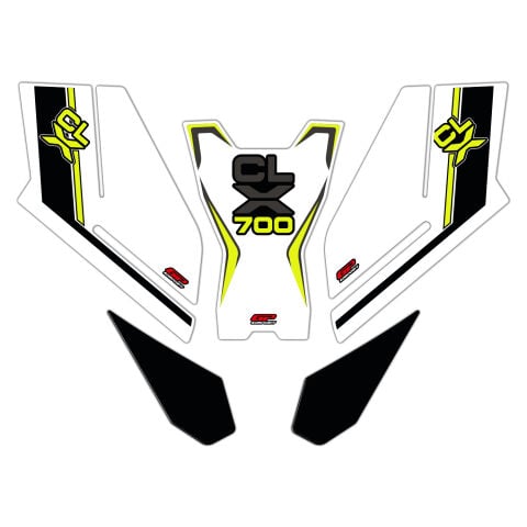 GP Kompozit CF Moto 700 CL-X 2022-2026 Uyumlu Tank Pad Seti Sarı