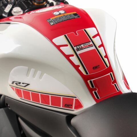 GP Kompozit Yamaha R7 2021–2024 Uyumlu Tank Pad Seti Mavi