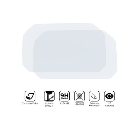 GP Kompozit BMW R 1200 GS / R 1250 GS ADV 2013-2023 Uyumlu Motosiklet Ekran Koruyucu Şeffaf