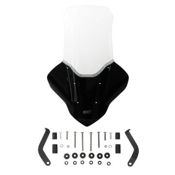GP Kompozit Yamaha NMAX 125 / 155 2021-2024 Uyumlu Elcikli Uzun Tur Camı Şeffaf