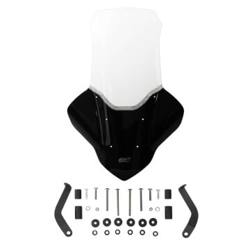 GP Kompozit Yamaha NMAX 125 / 155 2021-2024 Uyumlu Elcikli Uzun Tur Camı Şeffaf 82 cm