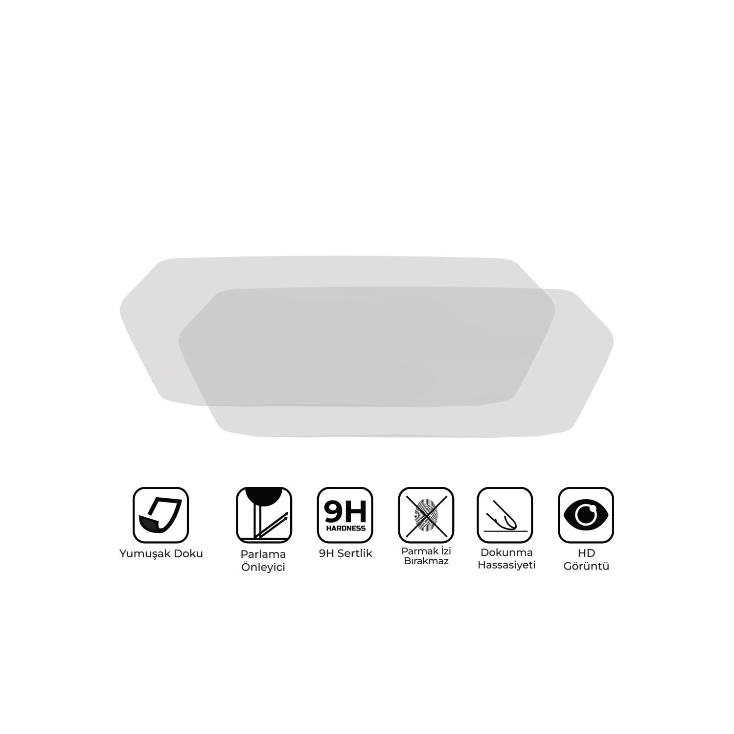 GP Kompozit Yamaha XMAX 250 / 400 2023-2024 Uyumlu Motosiklet Ekran Koruyucu Şeffaf