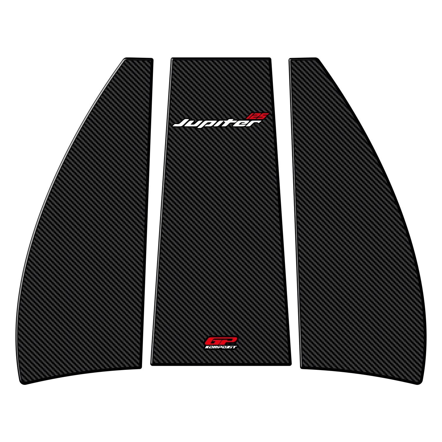 GP Kompozit TVS Jupiter 110/125 2023-2024 Uyumlu Tank Pad Seti Karbon