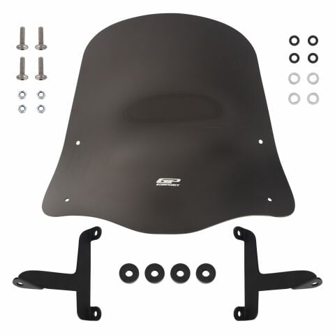GP Kompozit Scooter Universal Ön Cam Siyah