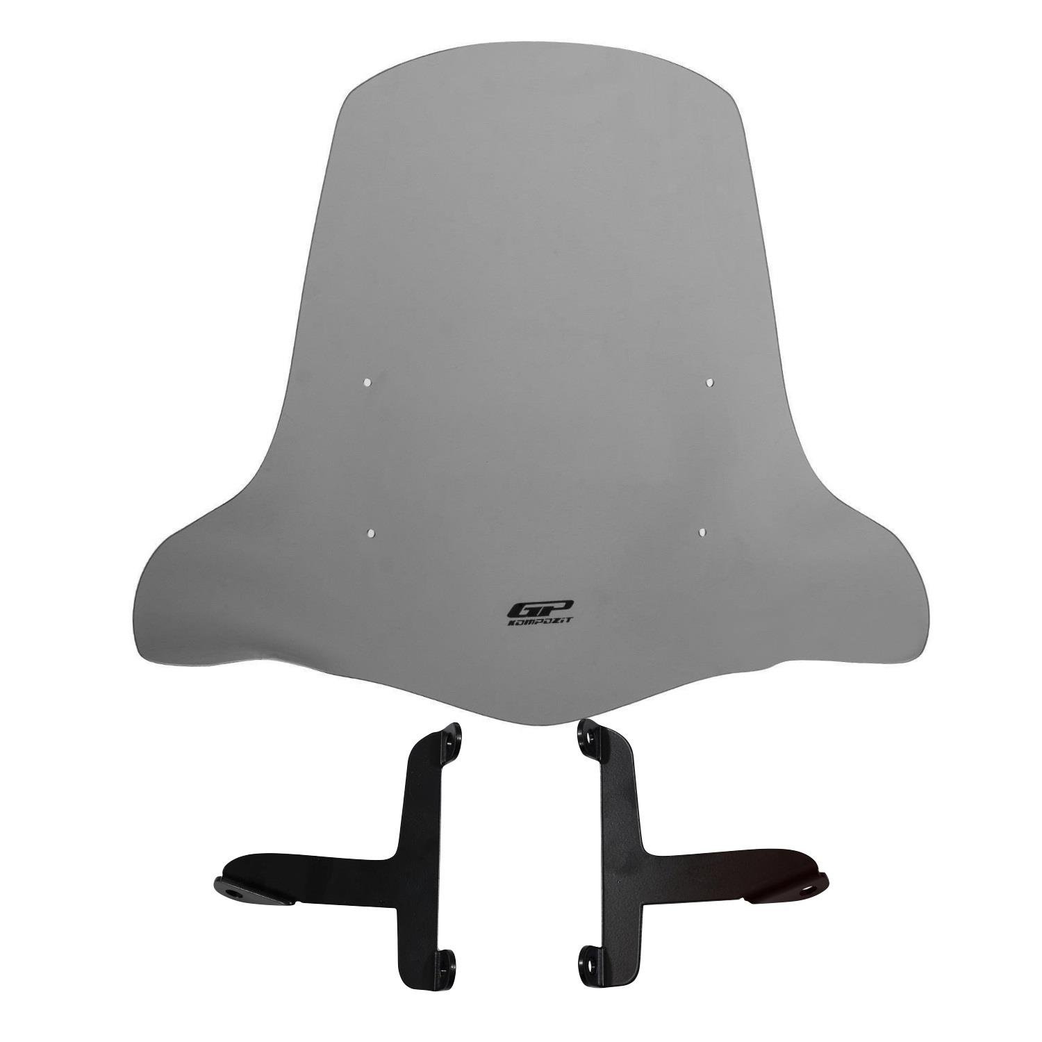 GP Kompozit Scooter Universal 2020 Uyumlu Elcikli Ön Cam Füme 44 cm
