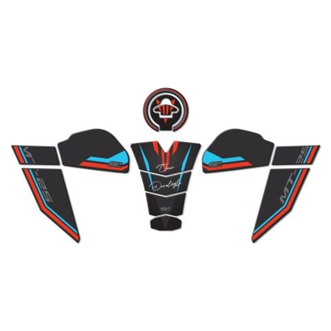 GP Kişiye Özel Yamaha MT-25 2020-2026 Uyumlu Tank Pad Seti Mavi Kırmızı