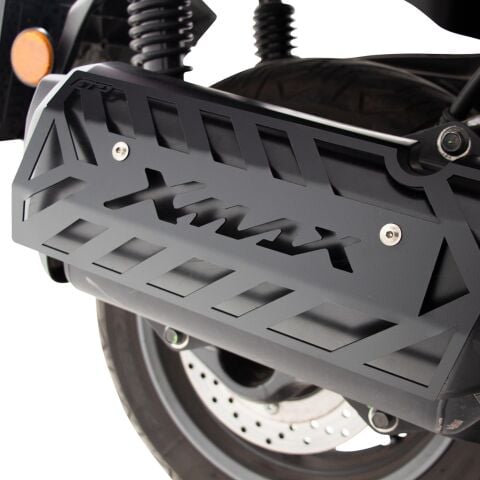 GP Kompozit Yamaha XMAX 250 2018-2024 Uyumlu Egzoz Koruma Kapağı Siyah