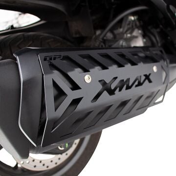 GP Kompozit Yamaha XMAX 250 2018-2024 Uyumlu Egzoz Koruma Kapağı Siyah