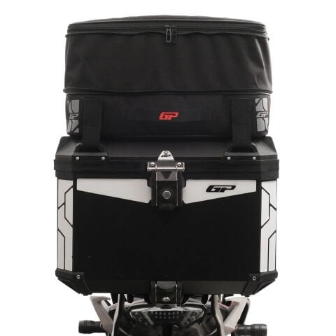 GP Kompozit Universal 57 lt Alüminyum ve Kumaş Motosiklet Çanta Seti Gri