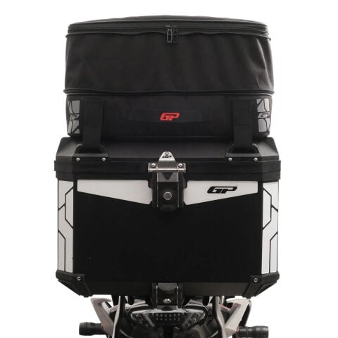GP Kompozit Universal 57 lt Alüminyum ve Kumaş Motosiklet Çanta Seti Gri