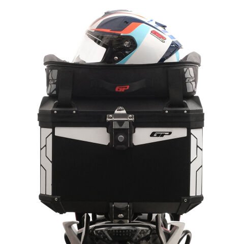 GP Kompozit Universal 57 lt Alüminyum ve Kumaş Motosiklet Çanta Seti Siyah