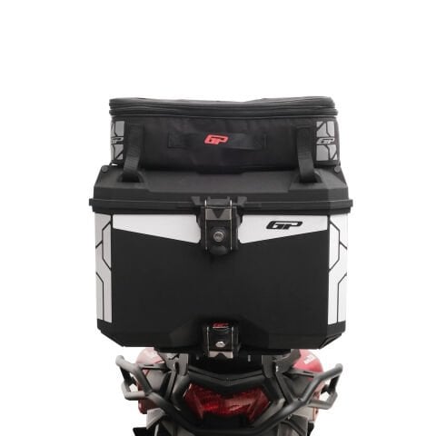 GP Kompozit Universal 45 lt Plastik ve Kumaş Motosiklet Çanta Seti Siyah
