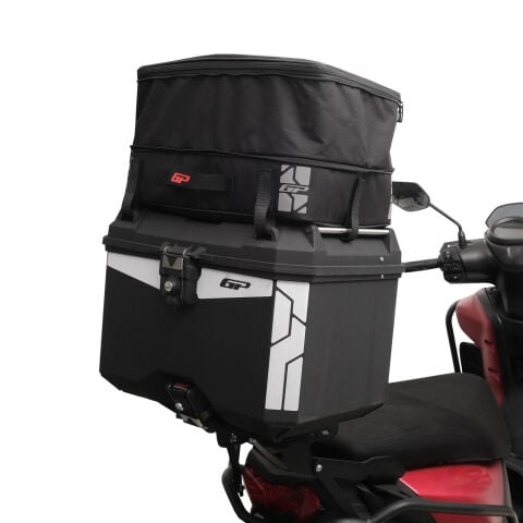 GP Kompozit Universal 45 lt Plastik ve Kumaş Motosiklet Çanta Seti Siyah