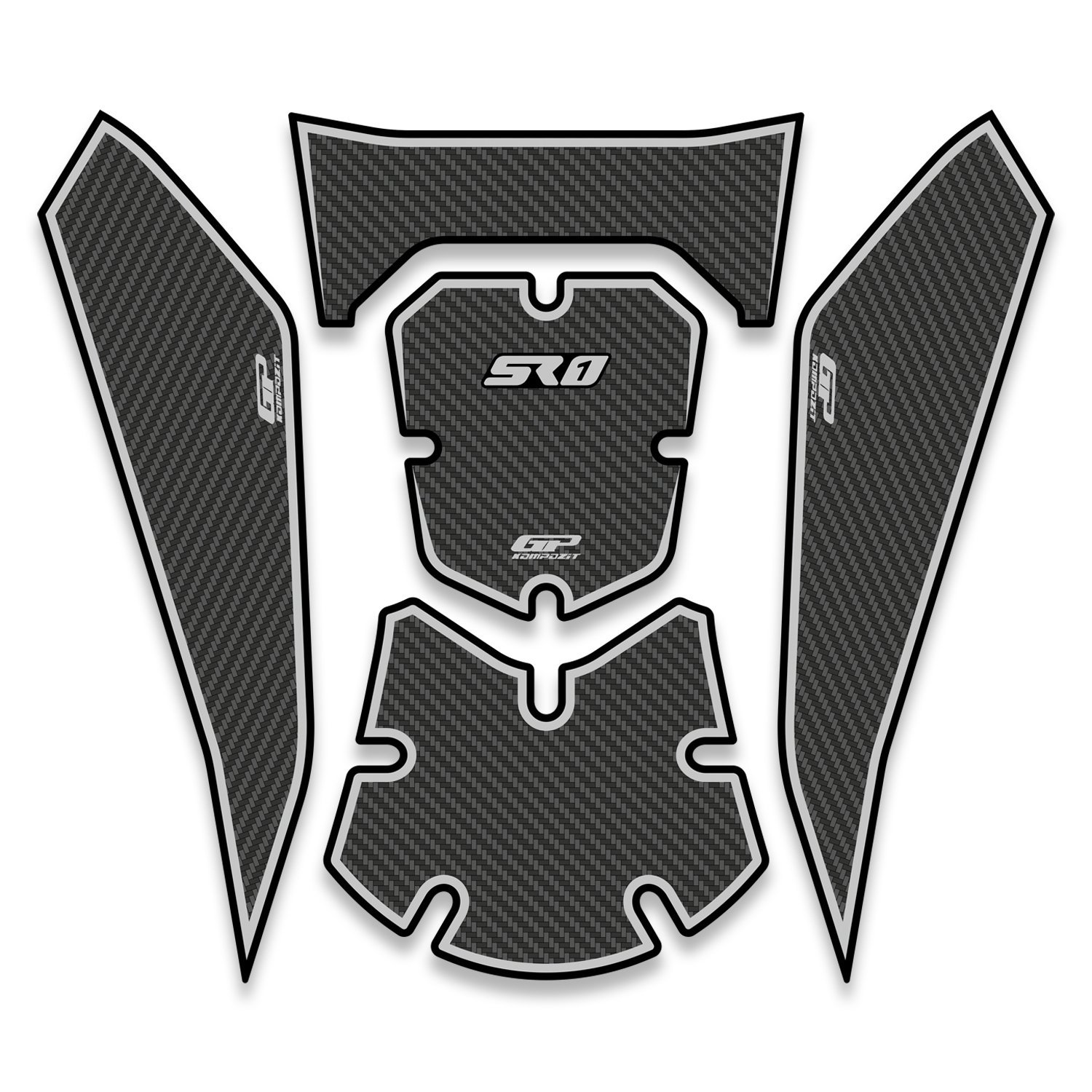 GP Kompozit Voge SR1 2023-2025 Uyumlu Tank Pad Siyah