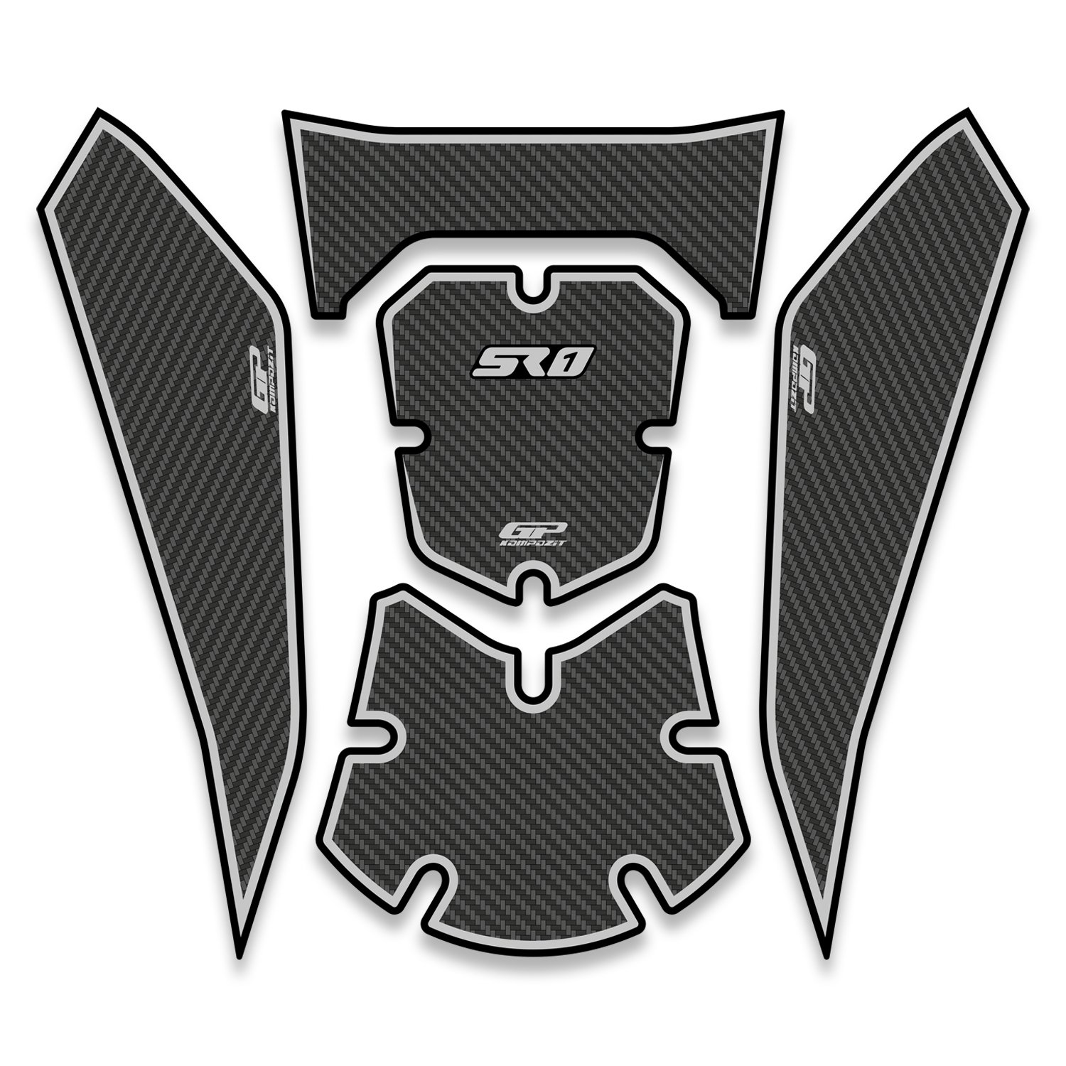 GP Kompozit Voge SR1 2023-2025 Uyumlu Tank Pad Siyah