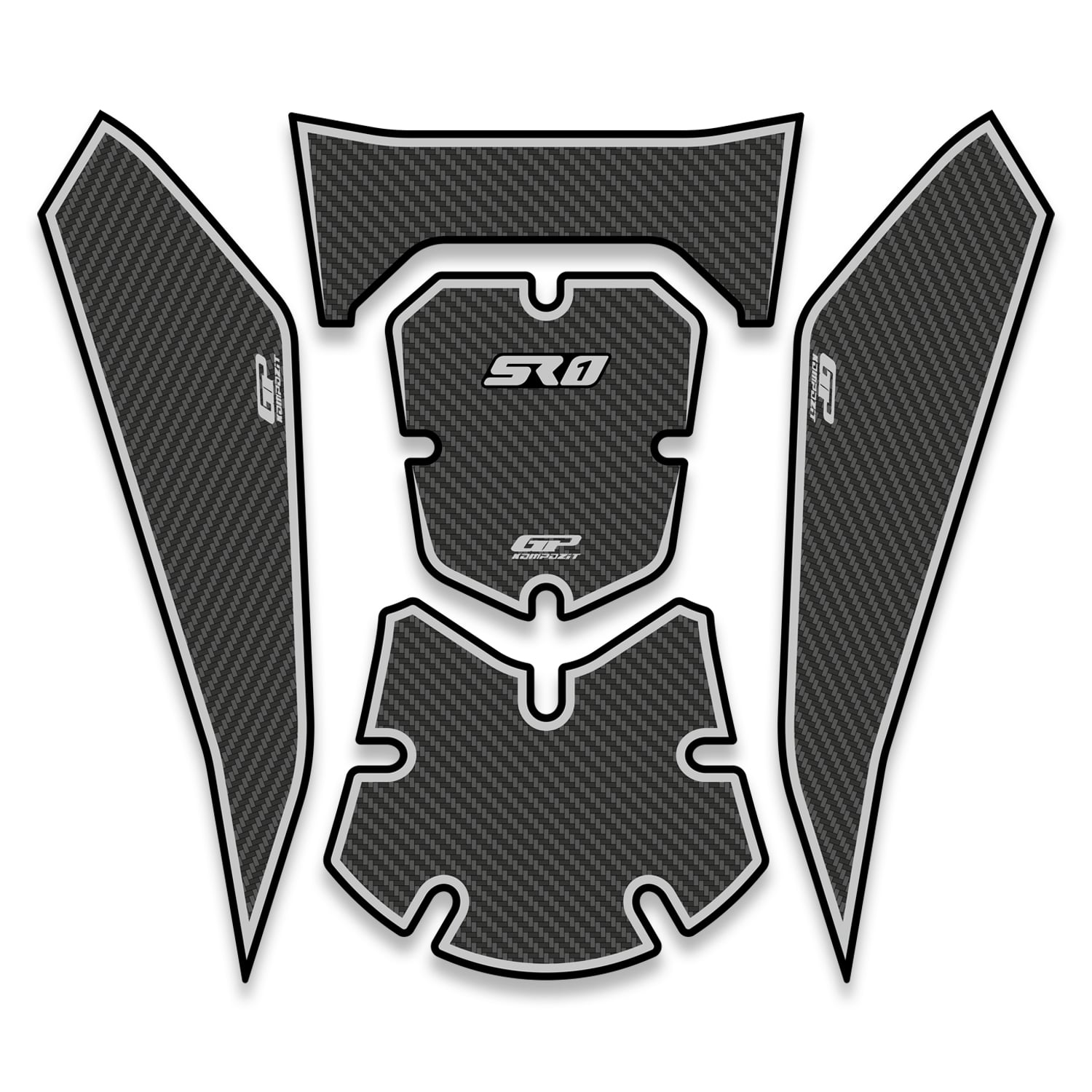 GP Kompozit Voge SR1 2023-2025 Uyumlu Tank Pad Siyah