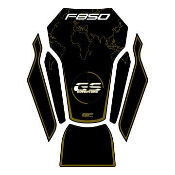 GP Kompozit BMW F 850 GS 2018-2024 Uyumlu Tank Pad Siyah