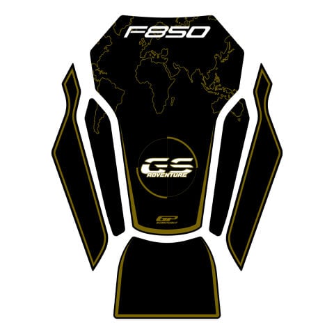 GP Kompozit BMW F 850 GS 2018-2024 Uyumlu Tank Pad Siyah