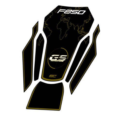 GP Kompozit BMW F 850 GS 2018-2024 Uyumlu Tank Pad Siyah