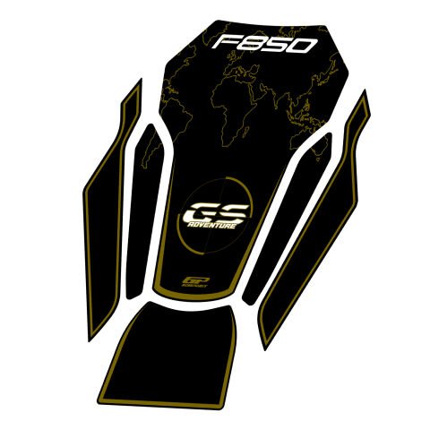 GP Kompozit BMW F 850 GS 2018-2024 Uyumlu Tank Pad Siyah