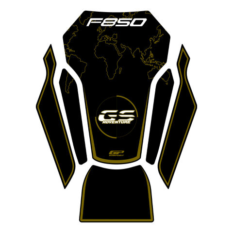 GP Kompozit BMW F 850 GS 2018-2024 Uyumlu Tank Pad Siyah