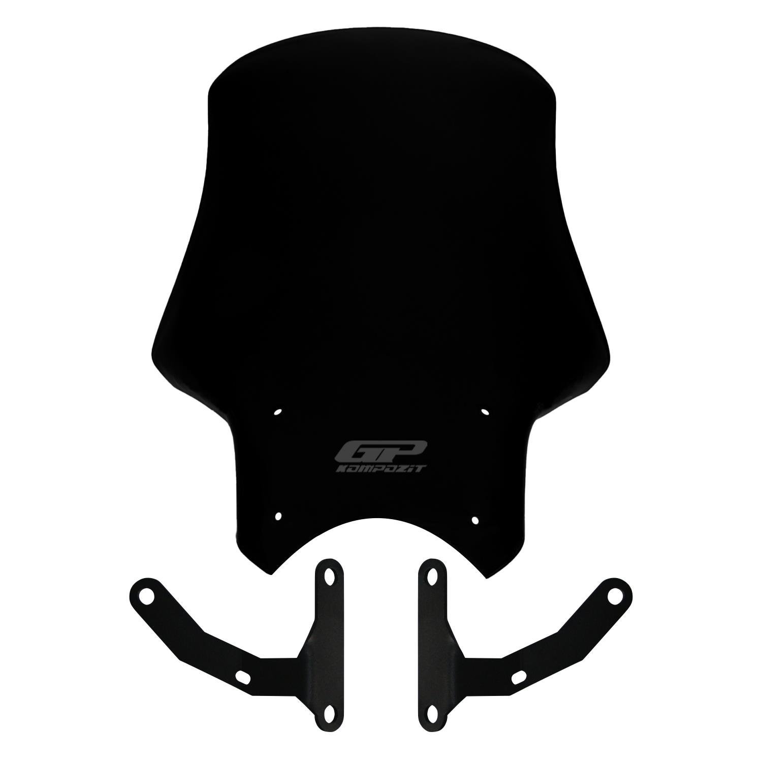 GP Kompozit Honda CB125R / CB250R 2018-2024 Uyumlu Tur Camı Siyah