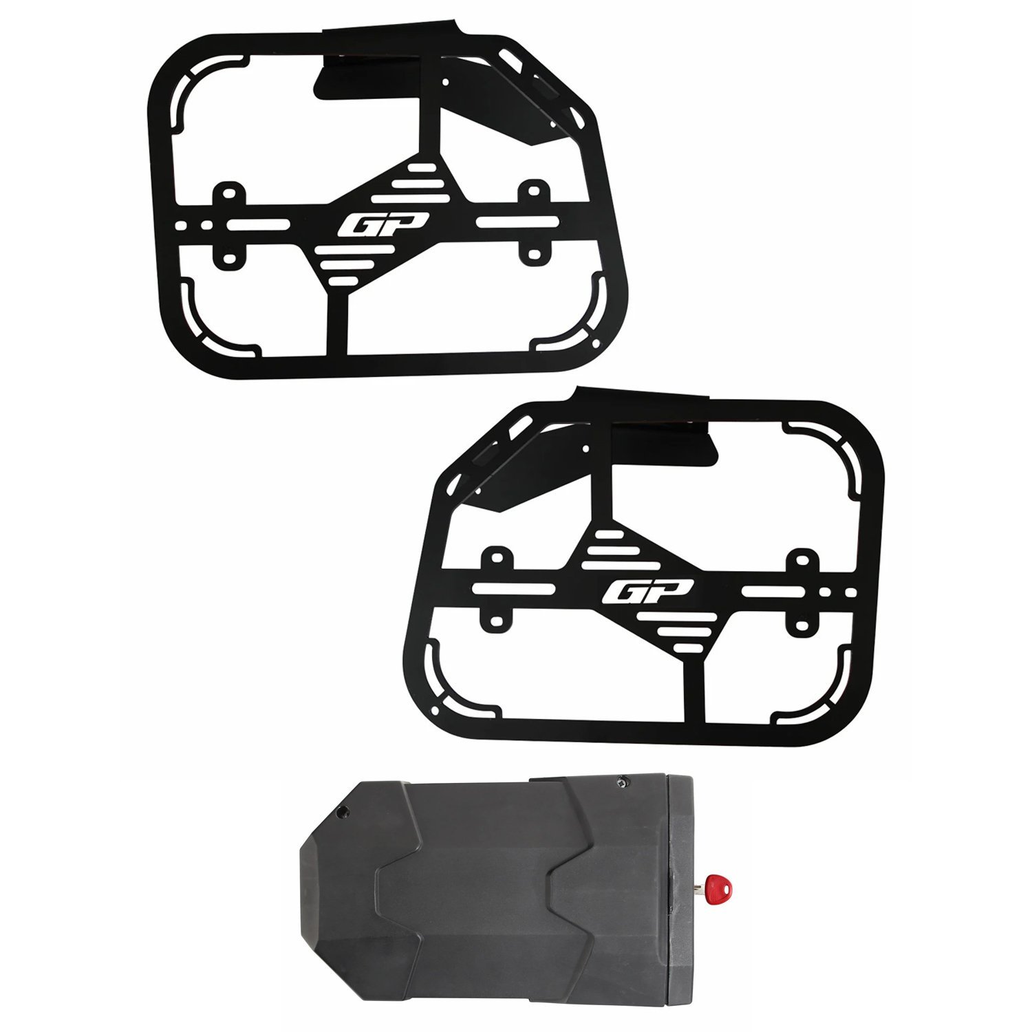 GP Kompozit Hero X-Pulse 200 2020-2024 Uyumlu Yan Çanta Demiri Siyah