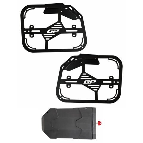 GP Kompozit Hero X-Pulse 200 2020-2024 Uyumlu Yan Çanta Demiri Siyah