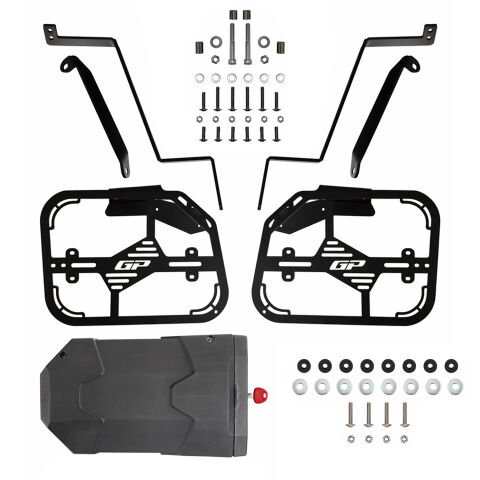 GP Kompozit Hero X-Pulse 200 2020-2024 Uyumlu Yan Çanta Demiri Siyah