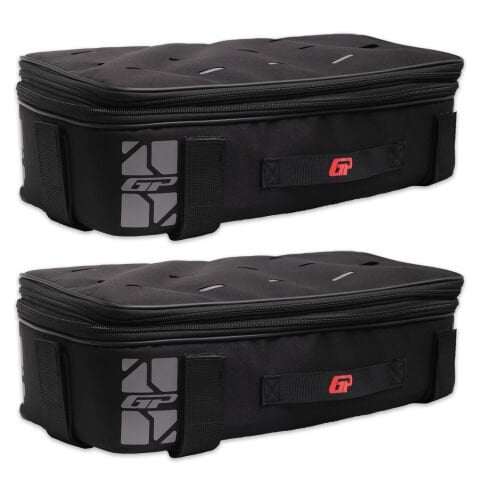 GP Kompozit KMSC04 Universal Motosiklet Yan Çanta Üstü Kumaş Çanta Siyah
