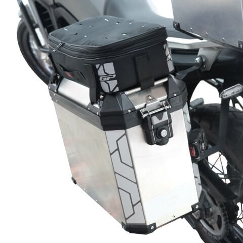 GP Kompozit KMSC04 Universal Motosiklet Yan Çanta Üstü Kumaş Çanta Siyah