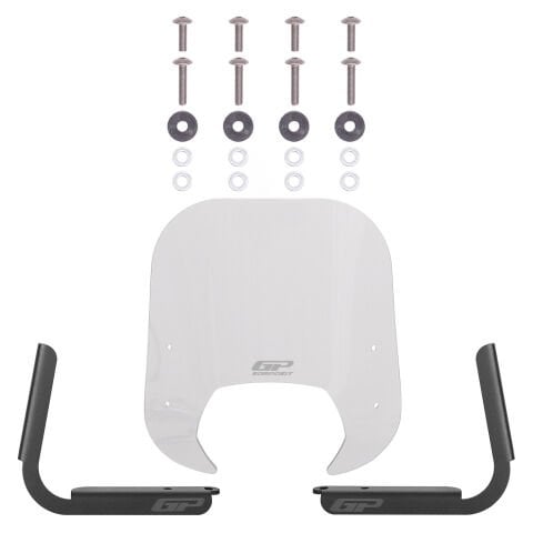 GP Kompozit Royal Alloy Tigara Grande 125 / 150 / 300 2022-2025 Uyumlu Ön Cam Şeffaf