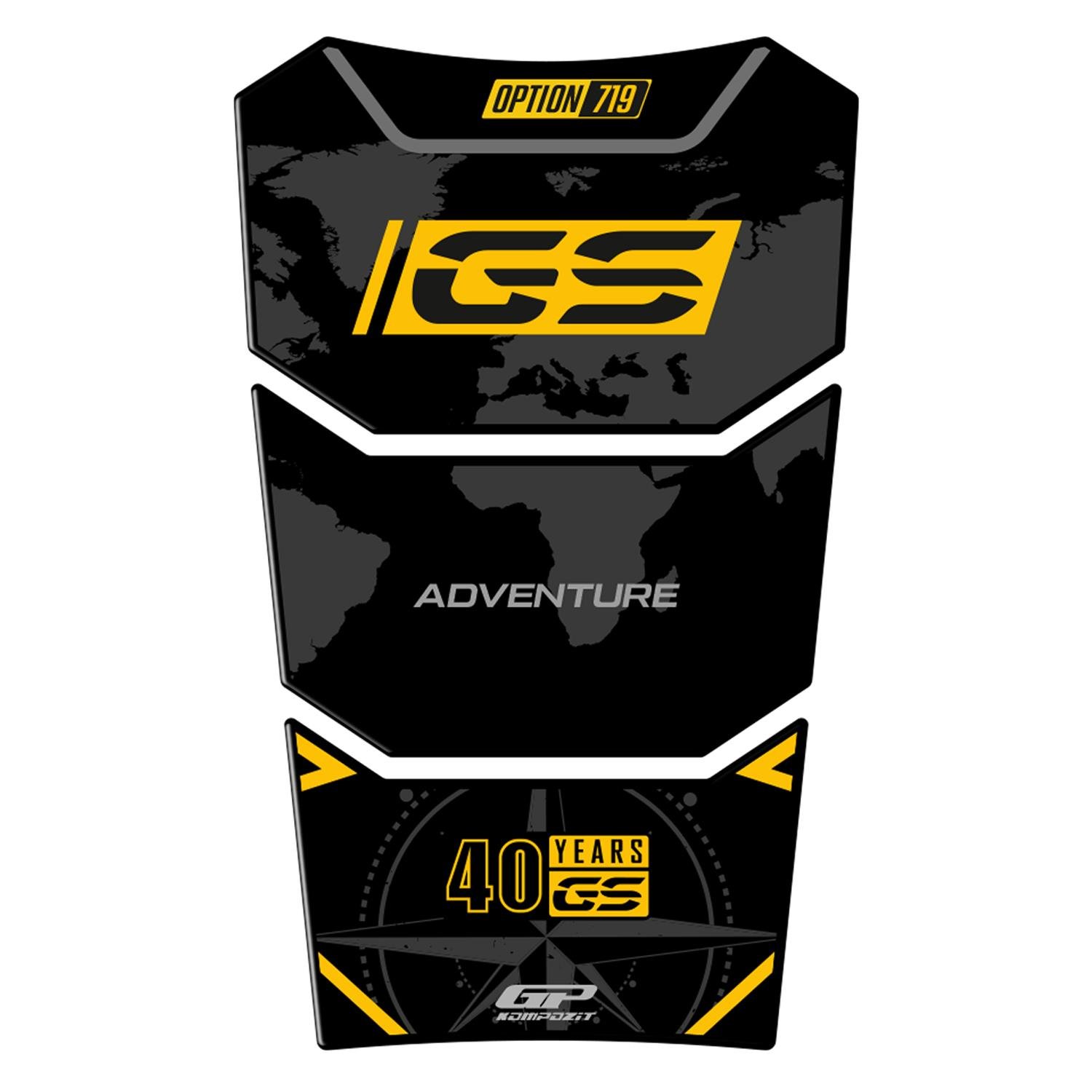GP Kompozit BMW R 1200 GS / R 1250 GS ADV 2013-2024 Uyumlu Tank Pad 40.Yıl