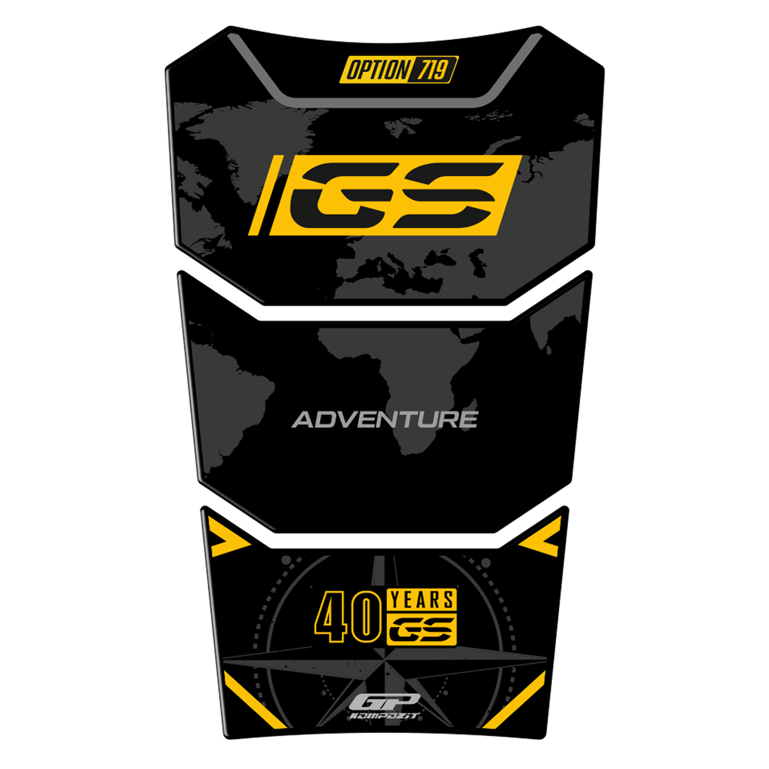 GP Kompozit BMW R 1200 GS / R 1250 GS ADV 2013-2024 Uyumlu Tank Pad 40.Yıl
